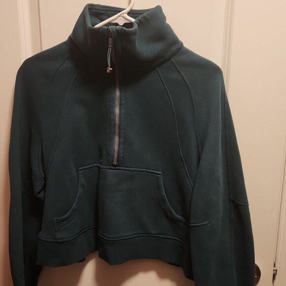 COPY - Lululemon x Peloton Scuba Oversized Funnel-Neck Half Zip Storm Teal XS/S - Picture 8 of 8